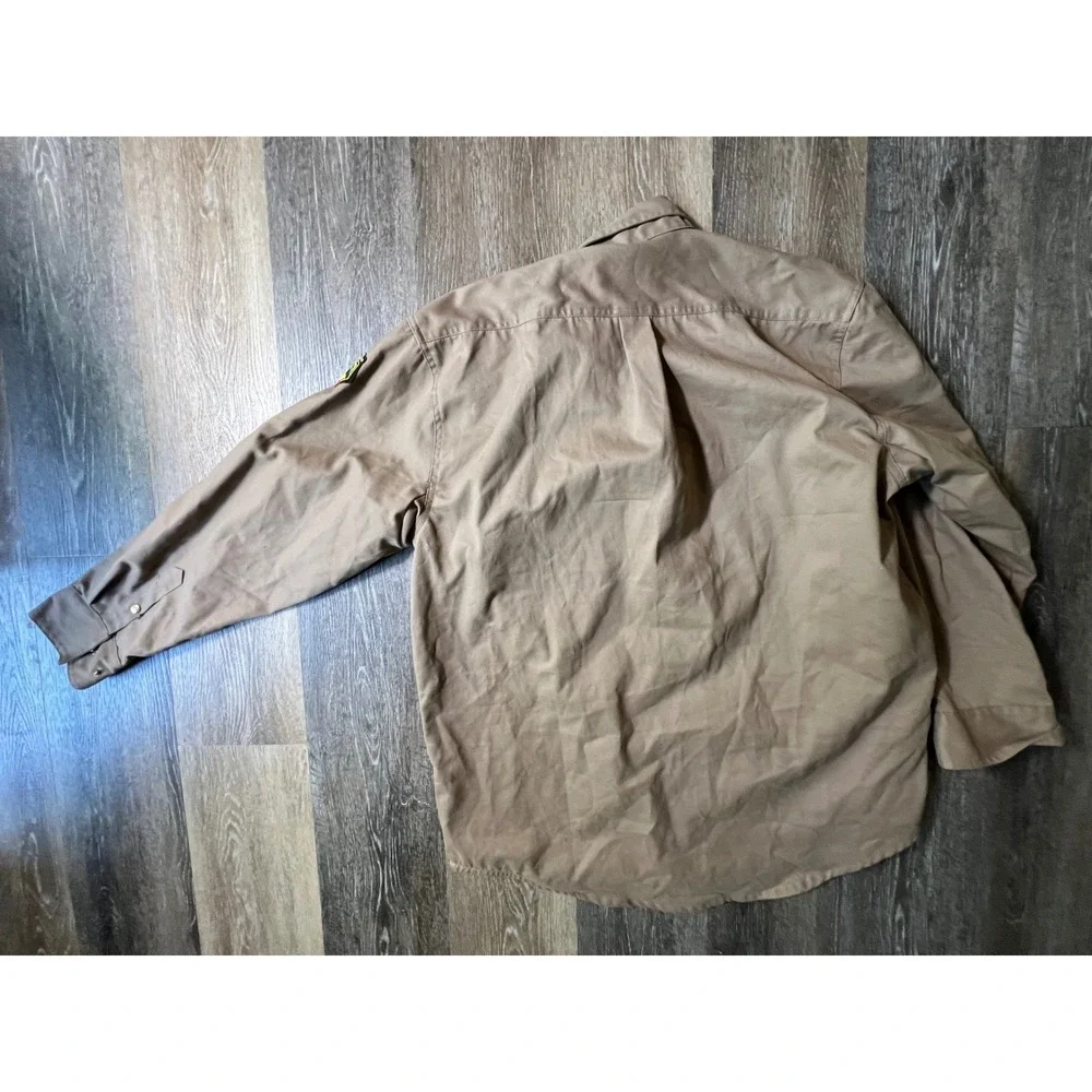 Black Stallion Work Shirt Mens XL Khaki FS7-KHK Long Sleeve Utility Button Up